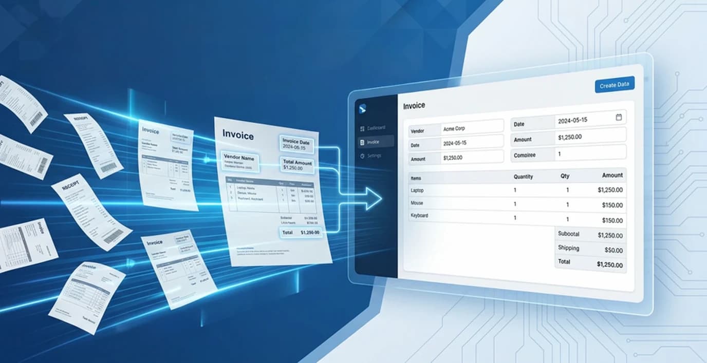 AI Invoice OCR visualization