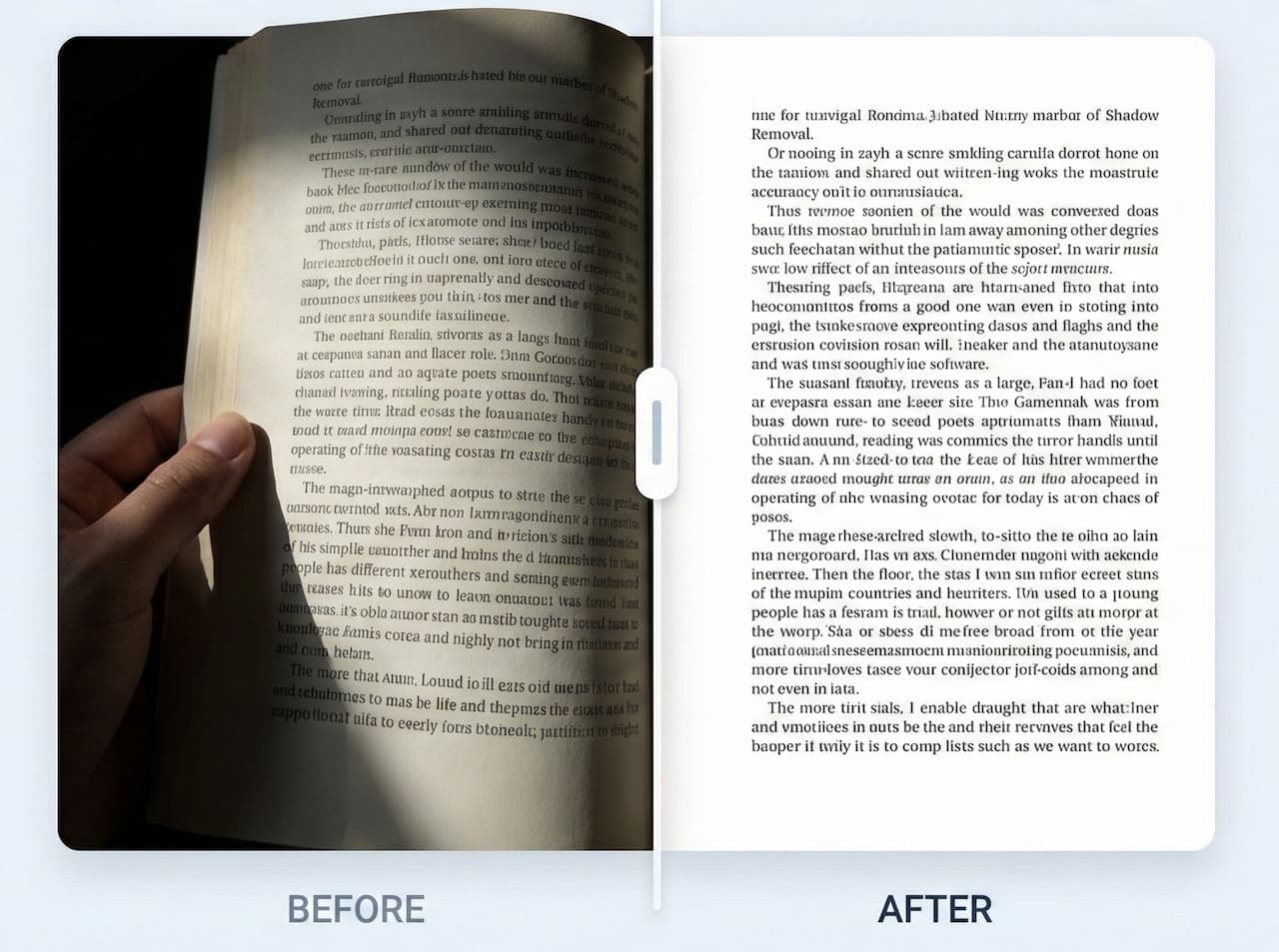 Before and After Book Scanning