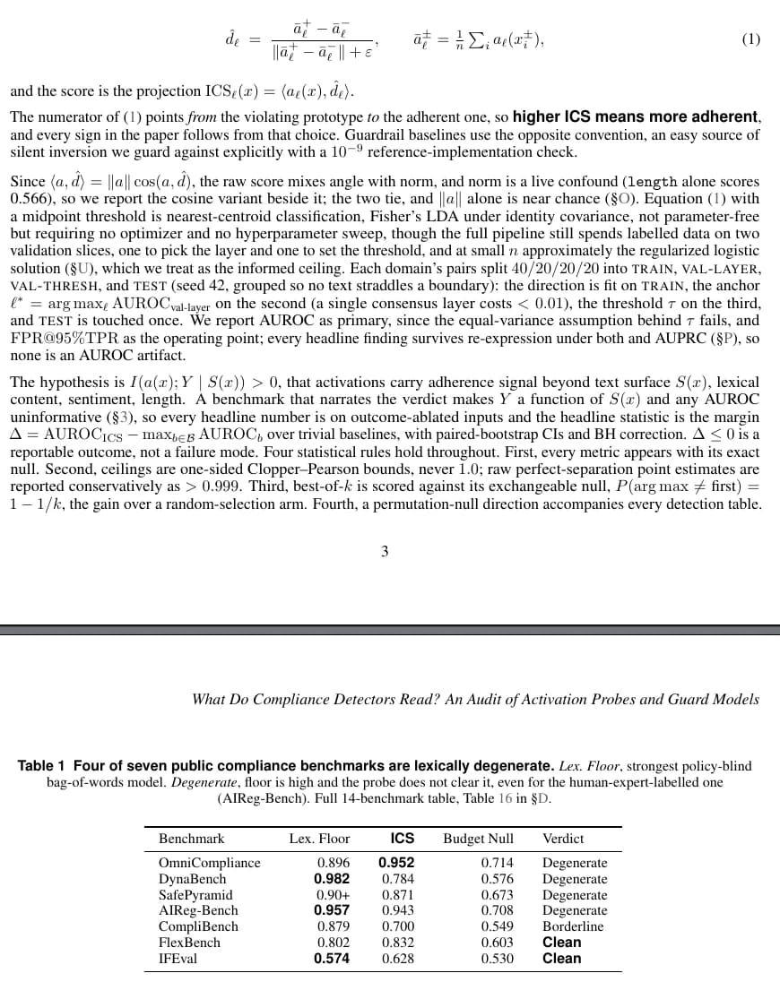 Source PDF page with paragraphs, mathematical formulas and a benchmark table.